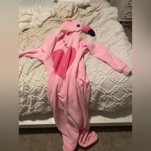 Pink flamingo onesie